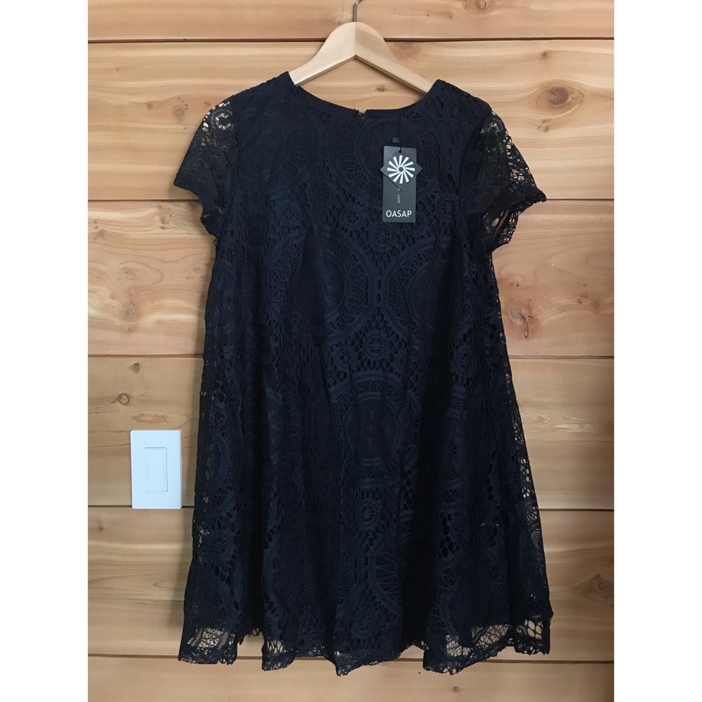Sweet OASAP Navy Lace Tunic